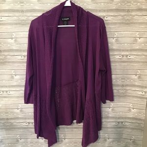 Lane Bryant 18/20 purple cardigan EUC